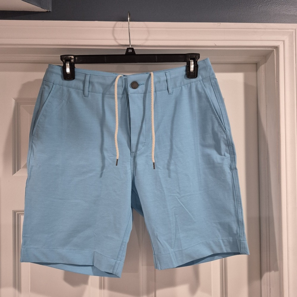 Faherty Shorts Mens 33 Blue All Day 9" Hybrid Tech Performance Chino Golf